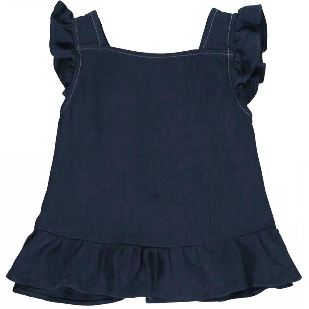 NEW VIGNETTE girl's iris top in navy